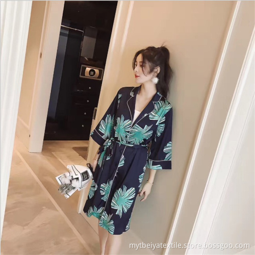 Wholesale Custom Comfortable Women Satin Bathrobe